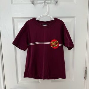 Santa Cruz Skateboards Kids Burgundy Tee